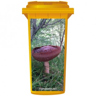Wild Mushroom In The Woods Wheelie Bin Sticker Panel